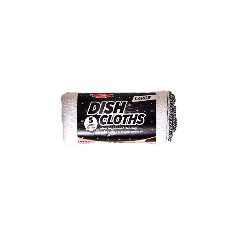 Hieftan - Large White Dish Cloths Pack Of 10 to