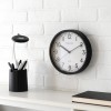 Mainstays 8.78" Black Wall Clock - Analog, Modern, Silent Sweep