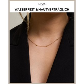 LUUK LIFESTYLE Necklace with Pendant, Chain Made of Waterproof Stainless Steel, Elegant Design & Everyday Chain for Women, Gift Idea, Jewellery, in Gold, Silver, Rose, Stainless Steel