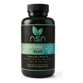 Bisglicinato de Zinc Quelado | 4x veces Mayor absorción | con Cúrcuma y vitamina C | 100 Cápsulas