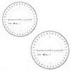 360 Degree Plastic Protractor, Circle Measuring Scale Math Ruler for