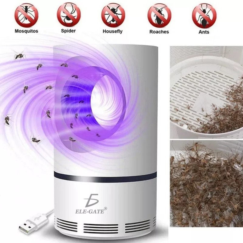 Ele-Gate 2 Piezas Lámparas Repelentes Mata Mosquitos Eléctrica Luz Uv