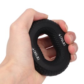 Anillo de Ejercicio de Agarre, 70 a 80 Lb Fortalecedor de Agarre de Mano Silicona Suave Textura de Neumático Portátil Antebrazo Ejercitador de Dedo Anillo de Entrenamiento de