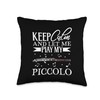 Creative Piccolo Designs Keep Calm-I Play Piccolo Throw Pillow, 16x16,