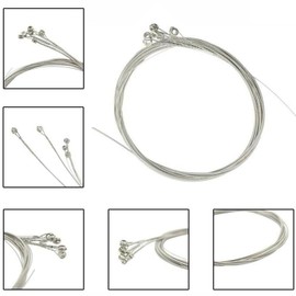 BEANPRECOY 6 PCS Electric Guitar Strings - Premium Steel Wire Strings Set (EBGDAE) for Guitar Replacement Parts - Silver, One Size - Durable & High-Quality for Enhanced Sound Performance