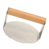 Hamburger Press 304 Stainless Steel Smooth Surface Wooden Handle Easy