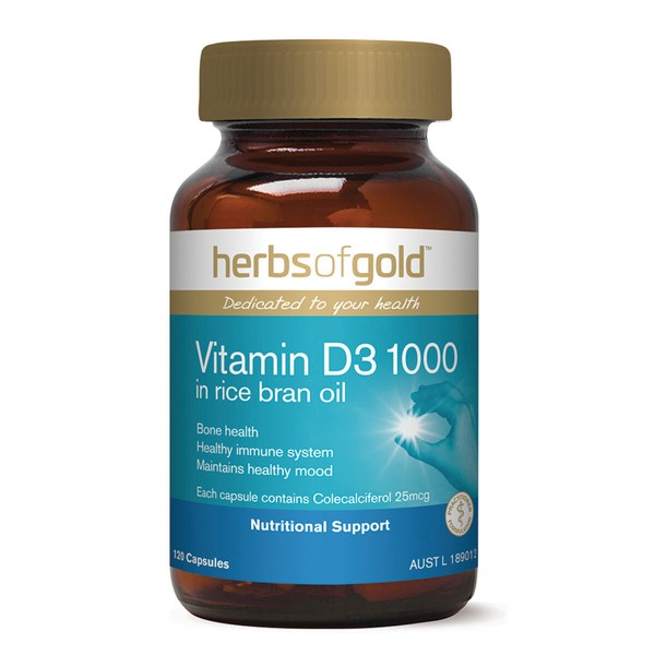 Herbs of Gold Vitamin D3 1000 120 capsules