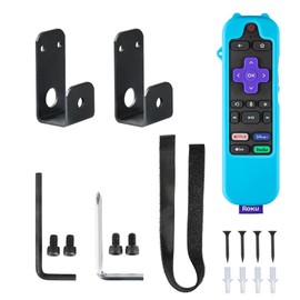 Wabracket Wall Mount Bracket for Roku Streambar,Roku Smart Soundbar, Sturdy Soundbar Holder for Roku, with Silicone Remote Cover，Not for Streambar SE