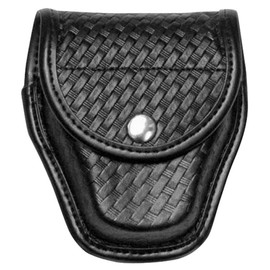 Bianchi 7917 AccuMold Elite Double Handcuff Case For Duty Belt, Basket Weave, Hidden Snap
