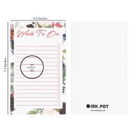 Inkdotpot Pack Of 2 Daily Planner List Undated Notepads, Memo Pad To-Do List Tear Off List Pad- Organizer- Scheduler- Organize Tasks (50 Sheets Each)-YH