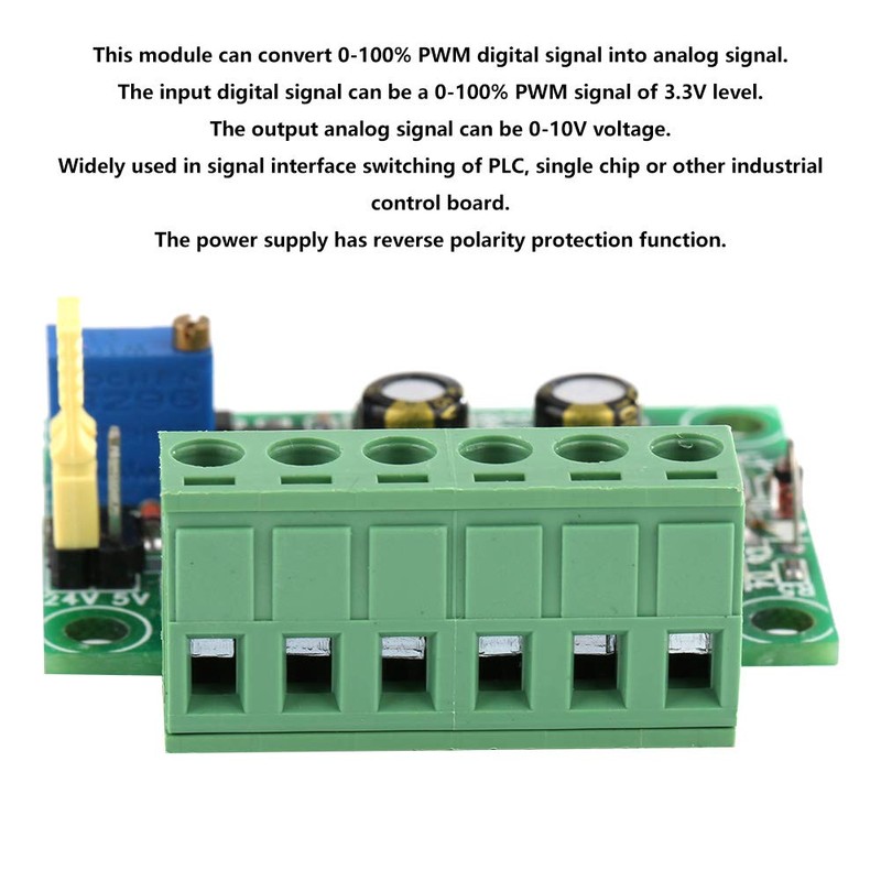 Jadeshay PWM Voltage Converter Module 3.3V PWM Signal to 0-10V