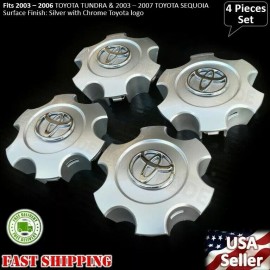 SEQUOIA Tundra TOYOTA TUNDRA 2003 04 05 06 07 WHEEL CENTER HUB CAPS SILVER 560-69440 42603 AF02