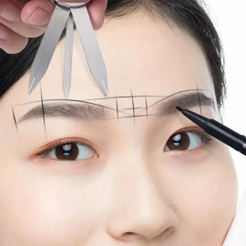 Regla Aurea Compas Giratorio Para Diseño Cejas