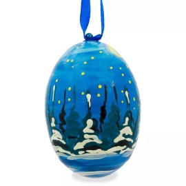 BESTPYSANKY Snowman with Scarf and Hat Wooden Christmas Ornament 3 Inches