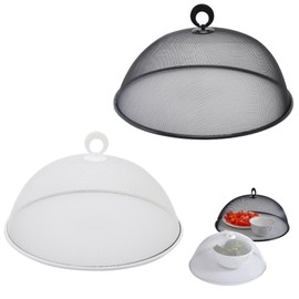 Food Cover Net, Pack of 2 Round Food Covers, Mesh Covers for Food, Fly Cover, Food Cover, for Parties, Fruit, Food, BBQ, Picnic (2 Colours, 30 cm)