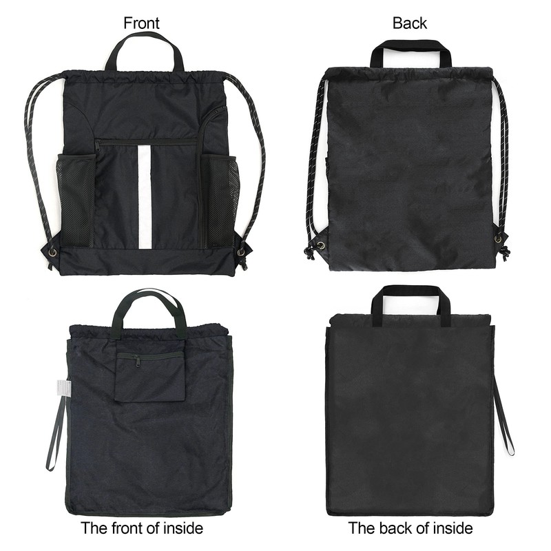 BeeGreen Drawstring Backpack – Gym & Sports Bag with Shoe