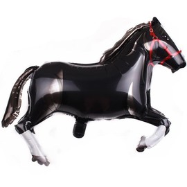CINECE Aluminum Balloons, Horse Shape, New Year's Decoration, Balloons, Animals, Alumni Zodiac, Aluminum Balloons, Interior, Photography, Party, New Year Decoration (Black)