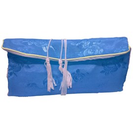 Vintage Style 1970s 70s Blue Flower Hand Bag Purse Costume Accessory