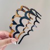 Set of 2 Leopard Print Hair Combs with Zigzag Teeth
