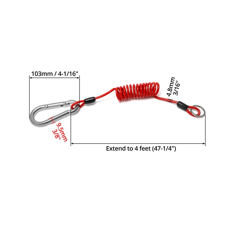 QWORK Breakaway Trailer Cable, 4 Pack 4 Ft Brake Safety
