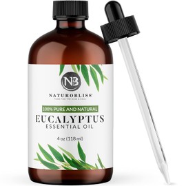 NaturoBliss Aceite esencial de eucalipto 100% puro natural sin diluir (4 oz) de aromaterapia de grado terapéutico premium