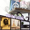 Swpeet 2Pcs 8'' Decorative Shelf Brackets, Heavy Duty Rustic Iron