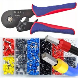 Unbranded Ring crimping tool self-adjusting ratchet pliers wire connectors 1200 pieces
