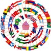 100Pcs Different World Flags Toothpick, Different Nations Cupcake Stick Flags
