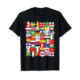 Flags of Countries of the World international flag puzzle T-Shirt