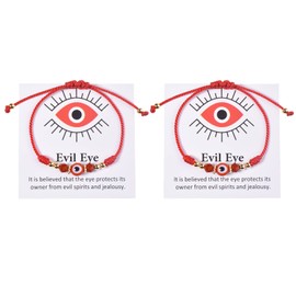 chorfla Evil Eye Bracelet Women Ojo Teen Red String Bracelet Protection Knot Bracelet Anklet Gift Christmas Red Rope Thread Kaballah Good Luck Bracelet Daughter Niece Friend Bff Sister
