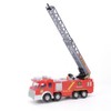 Mini Simulation Aerial Ladder Truck Model Vehicle Fire Fighting Car