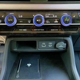 Suitable for Honda Pilot 2023 2024 2025 Air Conditioning Control Volume Knob Adjustment Knob Cover, Start Button Cover/Ring, Car Interior Trim 6 Pieces/Set (Blue)