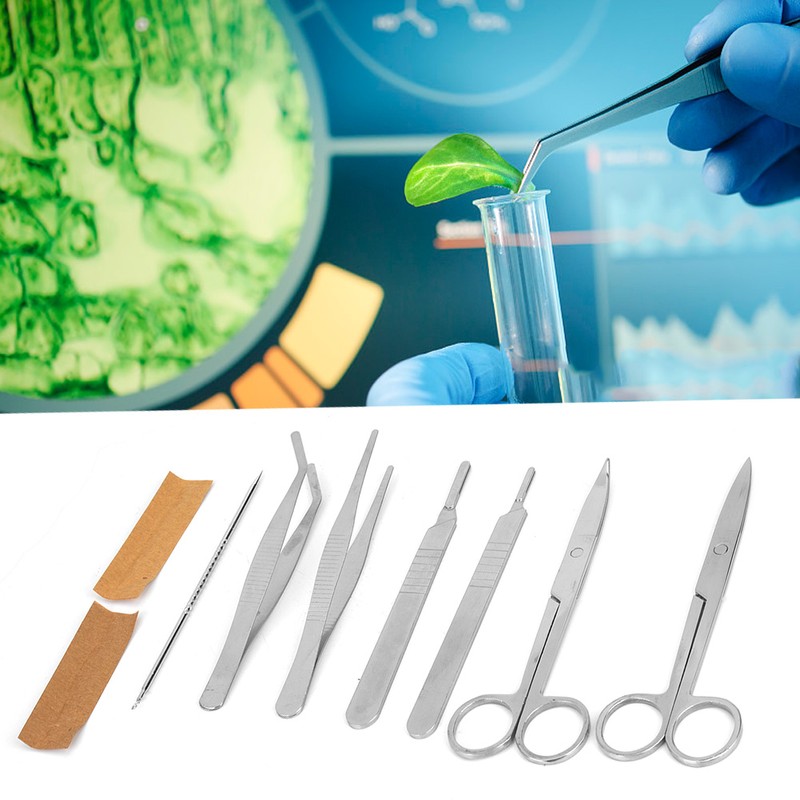 7 Pcs Biological Anatomical Tool Dissecting Scissor Hilt Tweezer Forcep