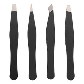 Ipetboom 4pcs Stainless Steel Eyebrow Tweezers Tool for Eyebrow Shaping and Grooming for Home Use for Makeup Application