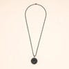 COAI Engraved Pendant Necklace, Obsidian, Obsidian