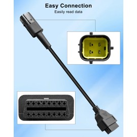 QLZOZB 4 Pin to 16 Pin OBD2 Adapter Cable Replace 3824-26 Fit for KUBOTA Vehicles for OBD II Diagnostic Scanner for Scanning Diagnostic Tool Adapter