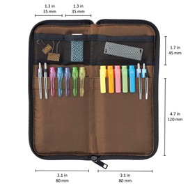 LIHIT LAB A7652-24 Flat Pencil Case, Black