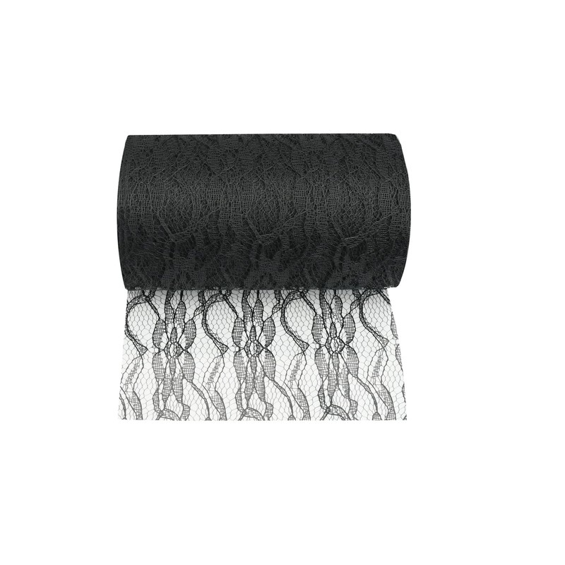 MODERNO Table Runner Lace Table Runner in Black (15cm x