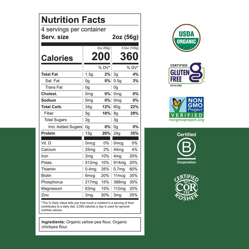 Chickapea Organic Chickpea Pasta - Shells - 8 oz (Pack