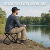 Portable Folding Stool Compact Black Seat for Camping & Travel
