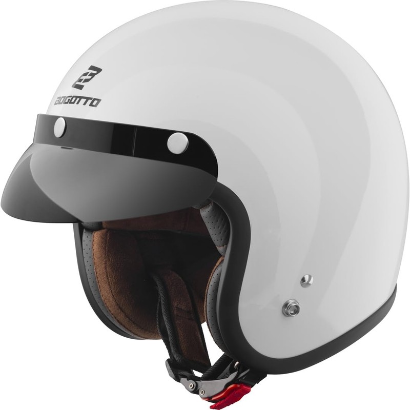 Bogotto H541 Solid Jet Helmet, White, XS