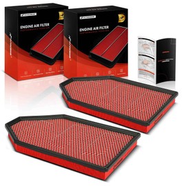 A-Premium 2-PC Pre-oiled Engine Air Filter Compatible with Dodge Charger, Challenger & Chrysler 300, 2011-2023, 3.6L 5.7L 6.2L 6.4L, Replace# SA11257, 04861746AB