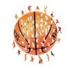 203 Pieces Irregular Basketball Shape Puzzle Wooden Toys Wooden Jigsaw