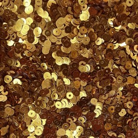 SequinsUSA 4mm Flat Sequins Copper Gold Shiny Metallic Medium Hole