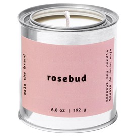 Mala Scented Candles - Rosebud - Cream, Cedarwood and Rose Candle - Vegan Soy Candles - Hand Poured Aromatherapy Candle with 45 Hour Burn - 6.8 oz