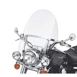 ECOTRIC 29'' x 22'' Motorcycle Windshield Compatible With 1994-2024 Harley Davidson Touring Road King FLHR FLHRS FLHRCI w/Bracket Mounting Bracket Detachable Quick Release Clear