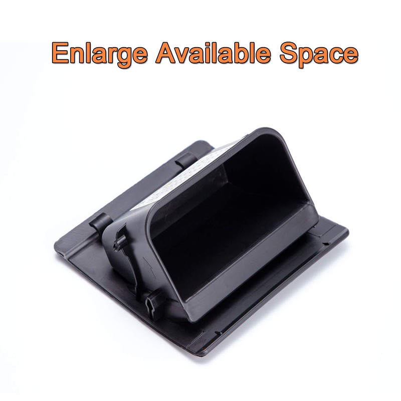 JKCOVER Interior Inner ABS Black Fuse Box Coin Container Storage