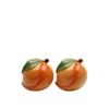 CG 20835 2.25" Painted Peaches with Leaves Salt and Pepper