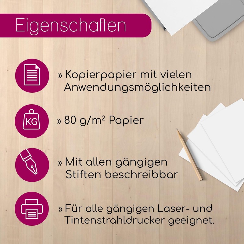 younikat DIN A6 Paper 80 g/m² I 500 Sheets in