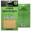 Pack of 10 Sand Paper Sheets - Mixed Grits, 3x